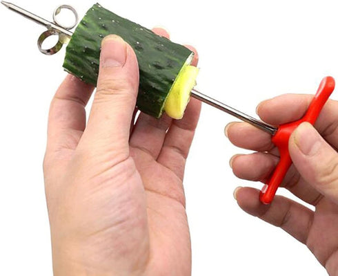 Fruits & Vegetables Spiral Twist Knife,Stainless Steel Spiral Twist Knife, Twist Shredder Ideal for Healthy Snacks, Chips, Parties...