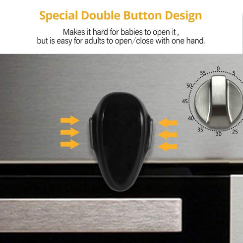 Mom's Choice Gold Awards Winner - EUDEMON 1 Pack Childproof Oven Door Lock, Oven Front Lock Easy to Install & Heat-Resistant Material no Tools Nee...