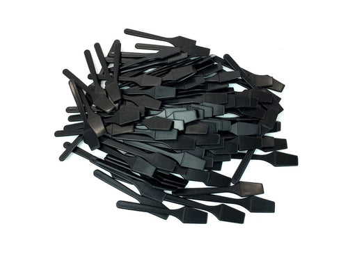 100 Pieces Cosmetic MakeUp Disposable Plastic 2.5" Spatulas For Skin Care Facial Cream Mask Spatula (BLACK)...