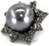 20 pcs Black Retro Metal Octagram Half Faux Pearl Sewing Shank Coat Buttons -25mm -1"...