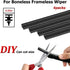 4PCS Car Windshield Wiper Blade Strips, DIY Silicone Car Frameless Window Boneless Replacement, Auto Adjustable Insert Rubber Wiper Blade Refills,...