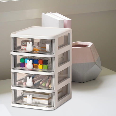 SAFIGLE Mini Plastic Drawer Organizer Plastic Storage Drawers Storage Bins with Drawers Home Office Desktop Organizer Small Storage Drawer for Cra...