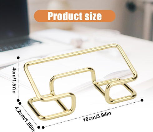 1pc Business Card Holder for Desk, Gold Metal Business Cards Stand Display Name Cards Organizer for Women Men Office Desktop Supplies...