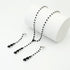 Silver Red Blue Black Necklace Earrings Jewelry Set for Bride Bridesmaid Crystal Rhinestone Wedding Prom Jewelry Accessories for Women...
