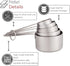 Stainless Steel Measuring Cups - 5 Piece Heavy Duty Measuring Cup Set with Storage Ring...