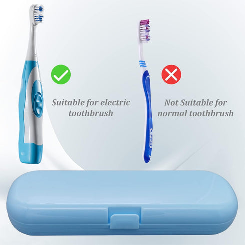 2 Pcs Electric Toothbrush Travel Case, Portable Travel Toothbrush Holder for Electric Toothbrush Set (Blue and Black)...