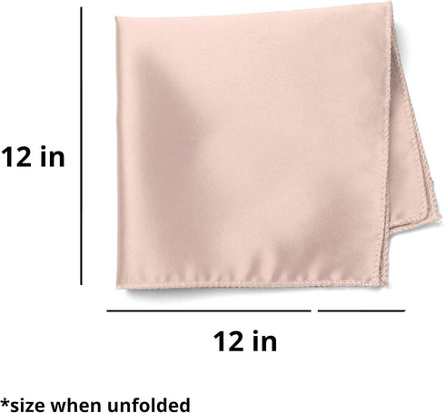 tiemart Solid Color Pocket Squares for Men for Suits and Perfect for Wedding Parties Measures 12 x 12 inch / 30 x 30 cm...