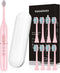 Electric Toothbrush Set, Comes with 8 Brush Heads & Travel Case,4 Modes with 2 Minutes Built in Smart Timer, One Charge for 60 Days, 42000 VPM Mot...