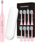 Electric Toothbrush Set, Comes with 8 Brush Heads & Travel Case,4 Modes with 2 Minutes Built in Smart Timer, One Charge for 60 Days, 42000 VPM Mot...