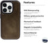 Stylish & Durable Shockproof Protection Leather Case for iPhone 15 in Horween Leather MagSafe Compatible (BOX Leather Orange, iPhone 15 Pro Max)...