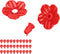 30 Pieces Hummingbird Feeder Replacement Flowers, Bird Feeder Replacement Parts, for Outdoors Hummingbird Feeder Hanging Feeder(Red)...