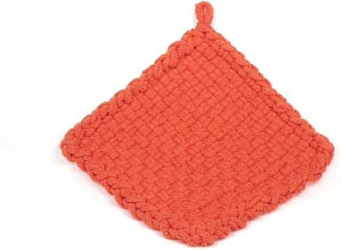Friendly Loom | 7” Traditional-Sized Orange Potholder Weaving Loops | Craft 2 Cotton Potholders...
