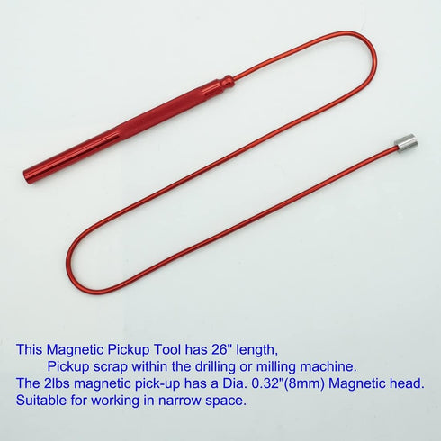 Flexible Magnetic Pickup Tool Set, 2LB & 5LB, 26" Bendable Extension Magnetic Pickup, VASTOOLS...