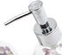 17oz Flower Glass Soap Dispenser Bottle with Plastic Pump...