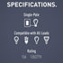 Legrand radiant TM870GCC10 15 Amp Rocker Wall Switch, Single Pole Decorator Light Switches, Graphite (1 Count)......