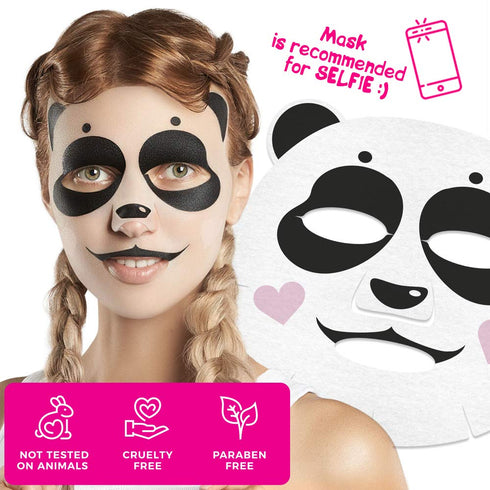7DAYS Animal Face Masks Skincare (Set of 4) - Character Sheet Masks Set Moisturising, Hydrating - Birthday Party Gift for Women, Girls Night, Kids...