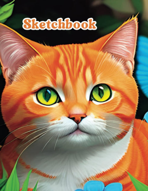 Kawaii Cat Sketchbook: Cute Cat Lover Kawaii Large Sketchbook and Notebook for Children: Blank Unlined Paper for Sketching, Drawing , Whiting , Jo...