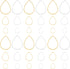 PH PandaHall 300pcs Drop Open Bezels for Resin 3 Sizes Earrings Beading Hoop Linking Rings Teardrop Connectors Charms Links Frames for Clay Earrin...