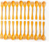 Knork Eco Plant Based 24 Pack Reusable Bamboo Flatware Set (Orange)...