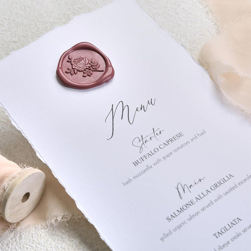 UNIQOOO Plum Vintage Rose Glue Gun Sealing Wax Sticks for Wax Seal Stamp - Great for Wedding Invitations, Cards Envelopes, Snail Mails, Wine Packa...