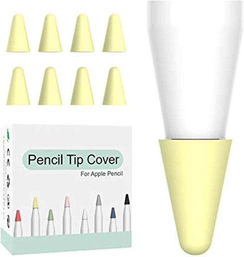 OneCut 8 Pcs Silicone Pencil Nib/Tip Protector Cap for Drawing Noiseless Compatible for Apple Pencil 1st/2nd Replacement Non-Slip Writing Nib/Tip ...
