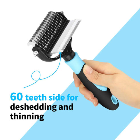 Dog Grooming Brush for shedding with 2 in 1 Professional Deshedding Tools and UNDERCOAT Rake for Long and Short Haired Dogs with Double Coat with ...
