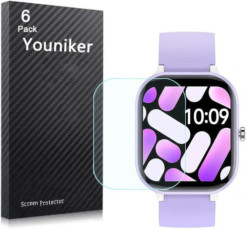 6 Pack Compatible with HENGTO H39 Plus Fitness Tracker Screen Protector Film for ZURURU H39Plus 1.4” Kids Smartwatch Screen Protectors Foils Scree...