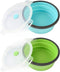 Large Collapsible Dog Bowls, 2 Pack 40 OZ Travel Dog Bowls with lids for Large Dogs, Foldable Silicone Dog Water Food Bowl, Lightweight Sturdy Lea...
