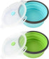 Large Collapsible Dog Bowls, 2 Pack 40 OZ Travel Dog Bowls with lids for Large Dogs, Foldable Silicone Dog Water Food Bowl, Lightweight Sturdy Lea...