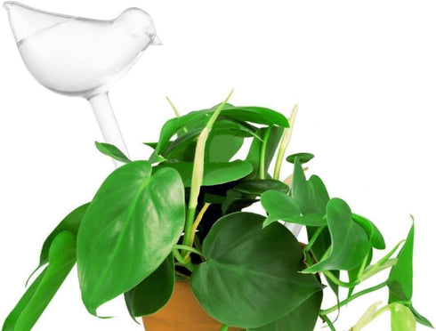 Generic Clear Bird Shaped Self Watering Bulb Stake PVC Plastic Safe Water Bulb Globe Spike Gardening Tool Indoor Outdoor Potted Plant Flower Plant...