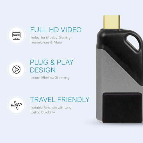 USB-C to VGA Adapter, USB Type C to VGA Travel Adapter, Compatible for MacBook Pro 2020, iPad Pro 2020, Chromebooks, XPS 13/15, Surface Book, Gala...