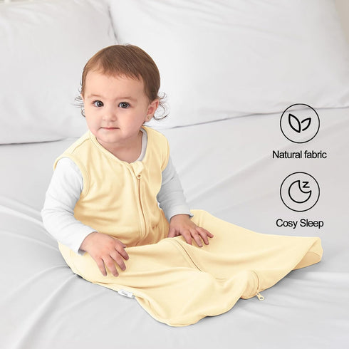Viforu Rayon from Bamboo Sleep Sack Baby Wearable Blanket 0.5 Tog Sleeping Bag 0-6 Months Lightweight Newborn Sleeper 2-way Zipper Sleepsack Girls...
