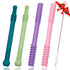 Teether Tubes for Babies 6 12 18 Months, 4 Pack Hollow Straw Toddler Teether Toys for molars, Silicone Chew Tube for Sensory Kids with Chewing or ...