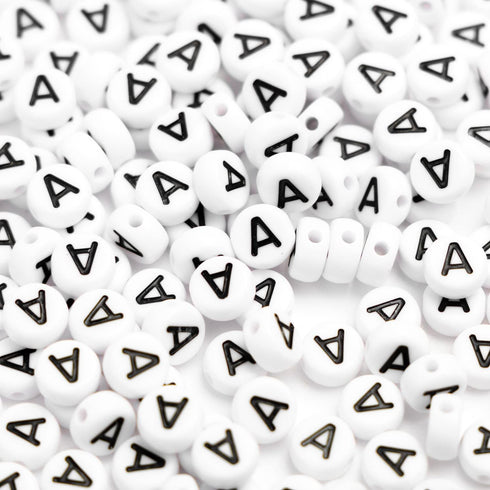 500Pcs Acrylic Letter Beads 7x4mm Alphabet Beads for Jewelry Making Vowel Letter A Beads for Bracelets Making Necklaces DIY (4X7500-A)...