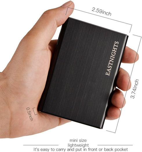 EASTNIGHTS RFID Credit Card Holder Metal Wallet Slim Credit Card Case Protector Business Card Holder for Men or Women...