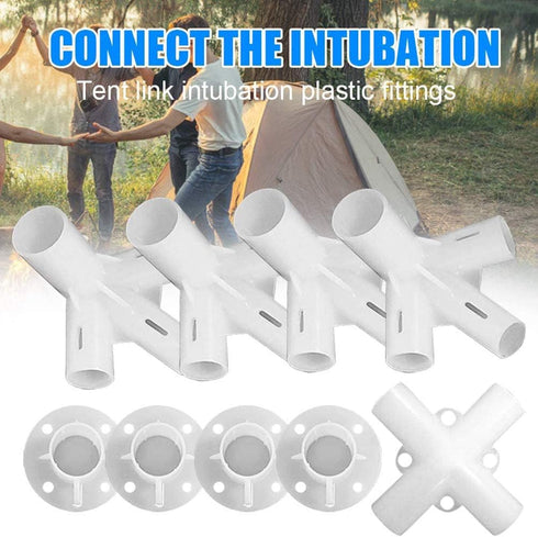 9pcs White Tent Replacement Spare Parts 3x3m, Awning Tent Feet Corner Center Connector,for 25 19mm Tent Connectors, White Tent Replacement Spare P...