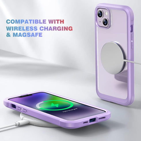 Diaclara Designed for iPhone 14 Case, Full Body Rugged Case with Built-in Touch Sensitive Anti-Scratch Screen Protector, with Camera Lens Protecto...