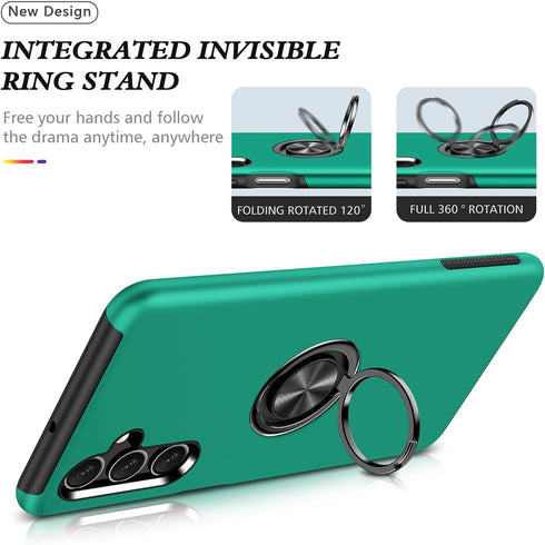 Galaxy A25 5G Case for Samsung A25 5G Case Military Grade Shockproof Built-in Ring Holder Kickstand Car Mount Armor Heavy Duty Protective Case for...