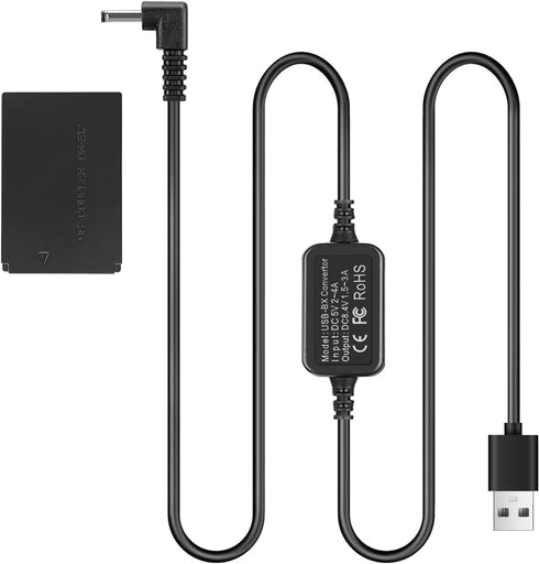 TKDY ACK-E12 USB Cord Cameras Power Supply M50 Dummy Battery LP-E12 DR-E12 DC Coupler Kit, fit for Canon EOS M50 Mark II, EOS M50 M100 M200 M M2 M...