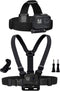 Chest Mount Harness Chesty Vest Head Mount Strap for Action Camera Compatible with GoPro Hero 11,10,9,8,Max,Go Pro Hero 7,6, 5,4, Session,3+,3,Her...