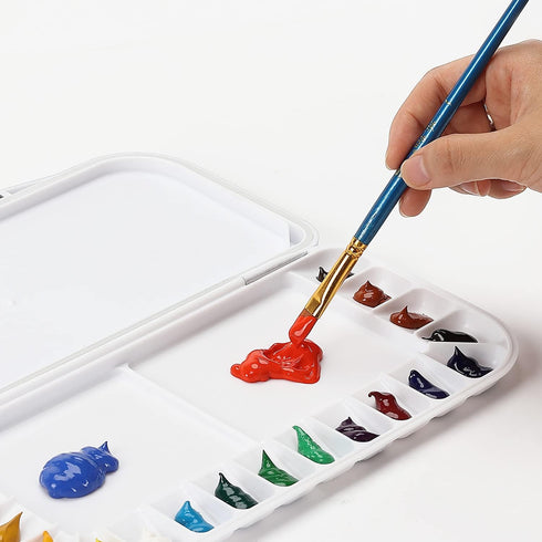 Mr. Pen Airtight 18-Well Watercolor Palette with 2 Mixing Areas and Lid - Folding Paint Tray...