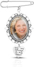1PCS Wedding Bouquet Photo Charm DIY Pin Brooch Making Kit Single Lacy Frame Wedding Charm Oval Glass Cabochons Picture Frame with Pendant for Wed...