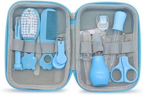 Baby Grooming Kit, 15 in 1 Portable Baby Safety Care Kit with Baby Brush and Comb Set Nail Clippers Nasal Aspirator etc for Nursery Newborn Infant...