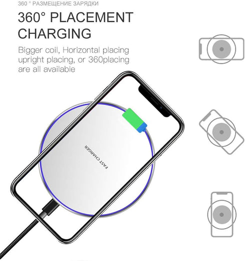 30W Fast Wireless Charger/Charging Pad, Compatible with iPhone 14/14 Plus/14 Pro/14 Pro Max/13/13 Mini/SE 2022/12/11/X/8, Samsung Galaxy S23/S23 U...