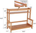Ufine 2 Tier Bamboo Spice Rack Organizer Kitchen Countertop Storage Shelf Free Standing Holder Under Cabinet Bathroom for Various Bottles, Jars, S...