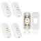 Inline Switch 5 Pcs, White Lamp Cord Button in Line Switch, Rated 6A 250V ON OFF Electrical Wire Appliance Rocker Switches, Repair Replacement Con...