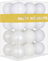 White 2.5" Christmas Balls Christmas Tree Decoration Ornaments Shatterproof Hanging Balls for Birthday Halloween Holiday Wedding Decorations Set o...