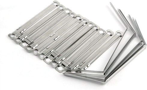10PCS 2 Holes Document Paper Fasteners Metal Silver Binding Rings Binder Clips Two-Piece Paper Fastener Office Equipment Practical...