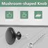 25PCS Black Mushroom Knobs, Stainless Steel Dresser Knobs 1 inch Diameter Round Drawer Knob Pull Handle with Mounting Screws for Chest Cabinet Cup...