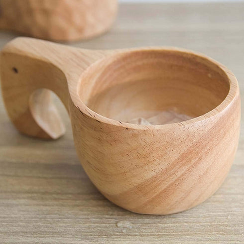 Mochiglory Wooden Mug Nordic Style Handmade Natural, Portable Wooden Drinking Cup for Coffee, Tea and Milk...